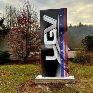 Totem signalétique pour UGV